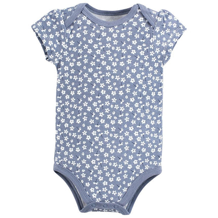 Hudson Baby Unisex Baby Cotton Bodysuits, Mamas Girl Tiny Flower, 9-12 Months, Mamas Girl Tiny Flower, 9-12 Months
