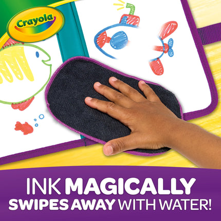 Crayola Color & Erase Reusable Travel Drawing Board Kit for Kids, Toddler Coloring Set, Gift for Boys & Girls, 3+