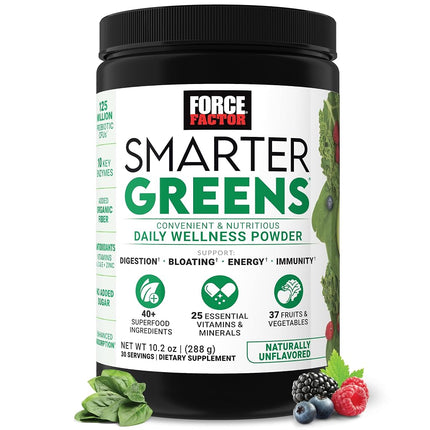 Force Factor Smarter Greens Daily Wellness Powder 