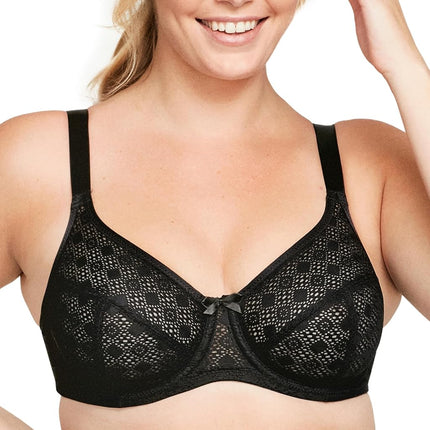 Glamorise Lace Comfort Wonderwire Underwire Bra 98