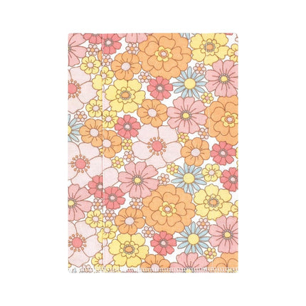 Bavoirs rotisseurs en flanelle de coton unisexe Hudson Baby, motif Peace Love Flowers, paquet de 7, taille unique