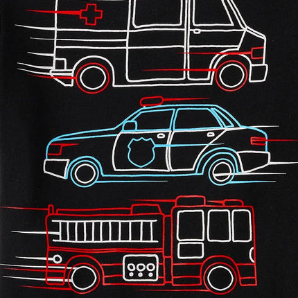 The Children's Place Baby-Boys and Toddler Sports,Cars,Trucks Short Sleeve Graphic T-Shirts,3 Pack, Firetuck/Ambulance/Trucks, 18-24 Months
