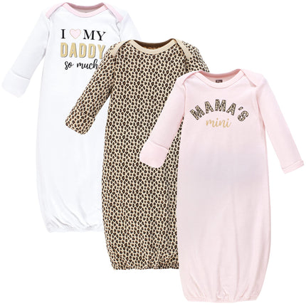 Hudson Baby Baby-Girls Cotton Gowns, Leopard Mamas