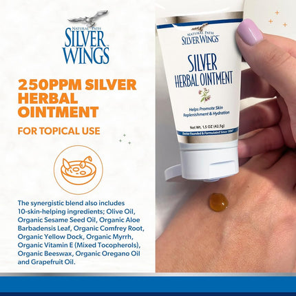 Natural Path Silver Wings Silver Herbal Ointment 250 PPM (1.5oz)