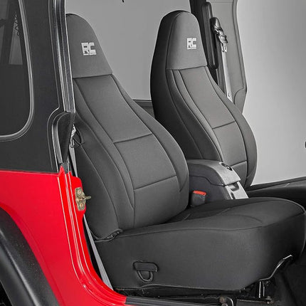 Rough Country Neoprene Seat Covers for 1997-2002 Jeep Wrangler TJ - 91000, Black