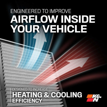 K&N LIFETIME Cabin Air Filter: Premium, Washable, Clean Air for your Cabin: Compatible with 2009-2022 Nissan 370Z, VF2082