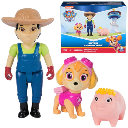 Paw Patrol Skye, Farmer Yumi and Piggie Figures, Kids’ Toys for Boys and Girls Aged 3 and Up