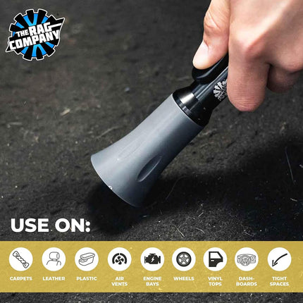 The Rag Company - Ultra Air Blaster Mini - Lift and Blast Dirt and Debris Away for Interior Detailing; Durable and Ergonomic Metal Design; Trigger Operated