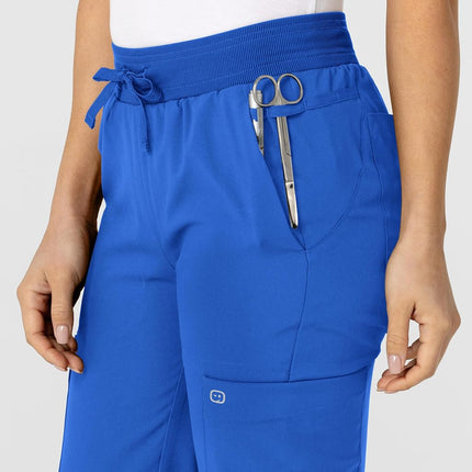 WonderWink Women's Flex-n-Reach Track Scrub Pant, Royal, Small