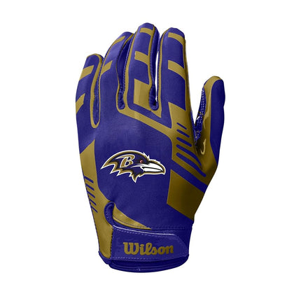 Wilson NFL Stretch Fit Football Gloves - Adult, Baltimore Ravens