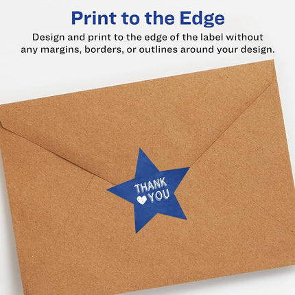Avery Star Labels, Small, White Matte, 20,000 Printable Labels