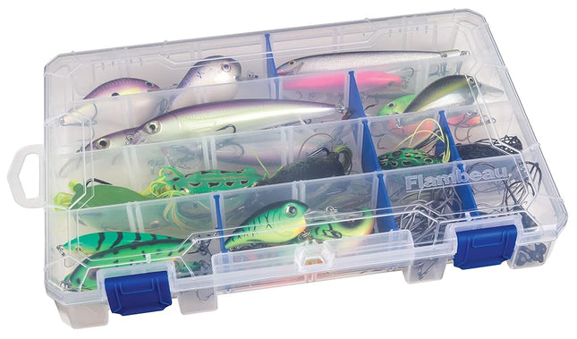 Flambeau 4007 Tuff Tainer See-Through Storage Box, 6 Fixed Compartments, 10 Zerust Dividers