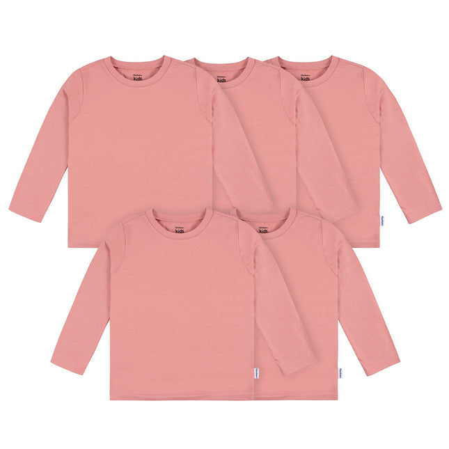 Gerber Baby Toddler 5-Pack Solid Long Sleeve T-Shi