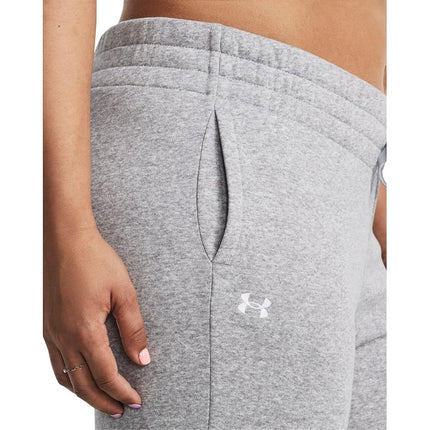 Under Armour Womens Rival Fleece Joggers Mod Gray/White XXL