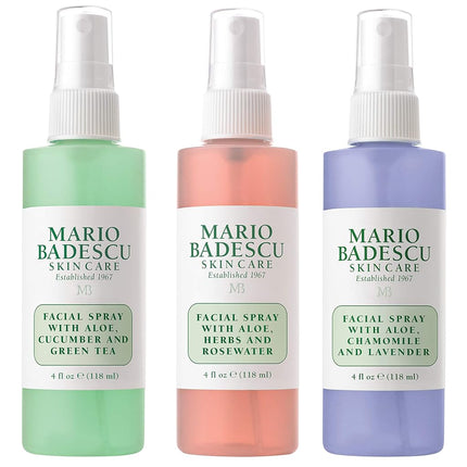 Mario Badescu Spritz. Mist. Glow. 3 Facial Sprays 