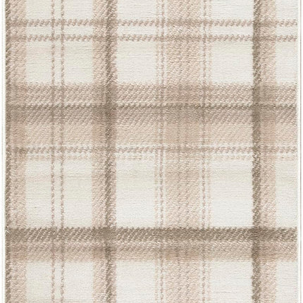 Nourison Home Grafix 27x90 Indoor Polypropylene Fabric Rug in Ivory and Beige