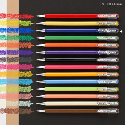 Pentel Color Ballpoint Pen, Matte Hop, Blue, 10 Count K110-VC