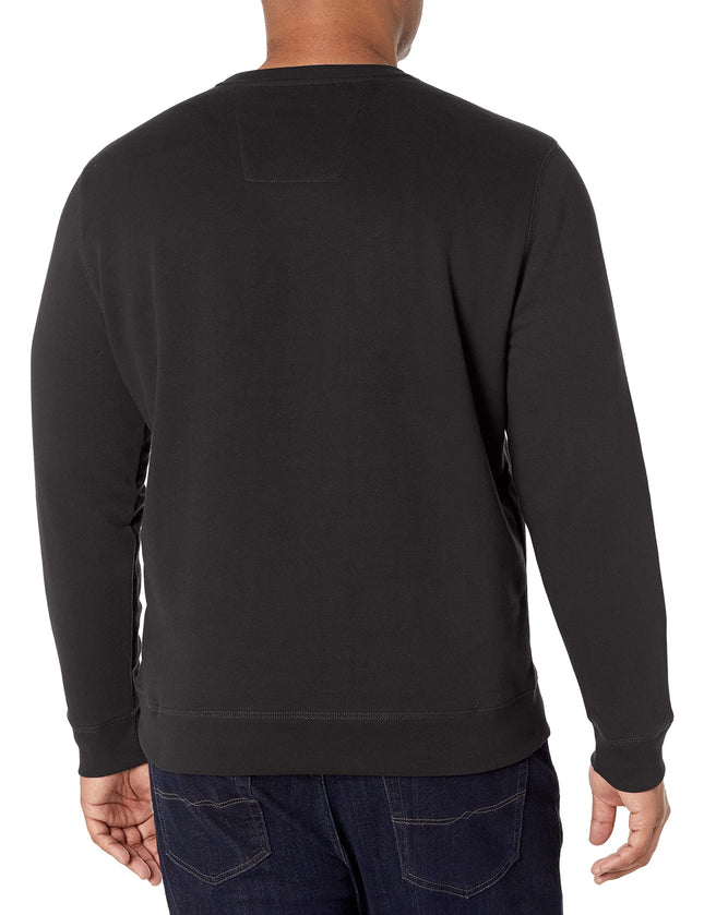 Nautica Men's Basic Crew Neck Fleece Sweatshirt, True Black, Medium