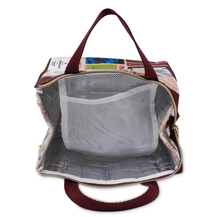 Kate Spade New York Cute Lunch Bag for Women, Large Capacity Lunch Tote, Adult Lunch Box with Silver Thermal Insulated Interior Lining and Storage Pocket (Book Club)