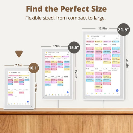 Digital Calendar Touch Screen 10 Inch, Electronic Calendar Chore Chart for Family Monthly/Weekly/Daily Planner, Smart Calendar for Home Organization, Desk Mount and APP Control