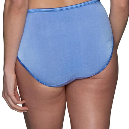 Vanity Fair Women's Illumination Hi Cut Panties, Silky Stretch & Satin Trim, Mockingbird, 6