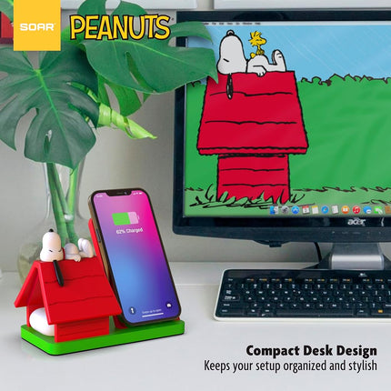 SOAR Peanuts Wireless Charging Station Red Dog House
