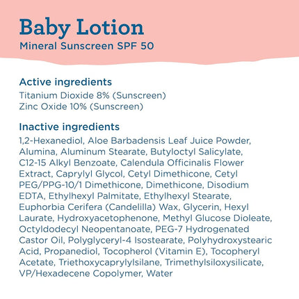 BLUE LIZARD Baby Mineral Sunscreen – No Chemical Actives – SPF 50+ UVA/UVB Protection, 5 Ounce Tube