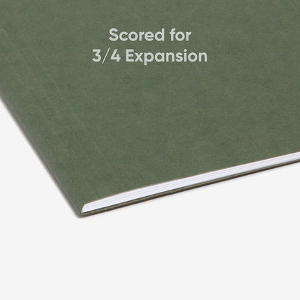 Smead 64155 Hanging File Folders, 1/5 Tab, 11 Point Stock, Legal, Green (Box of 25)