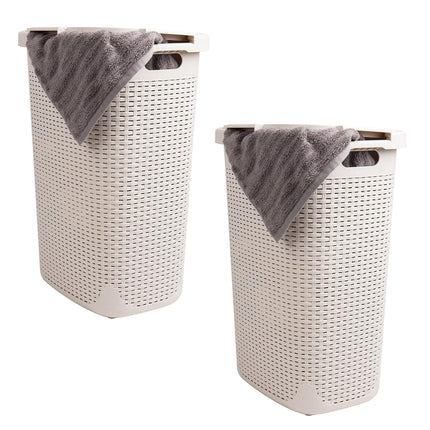 Mind Reader Slim Laundry Hamper with Lid, 60L Tall