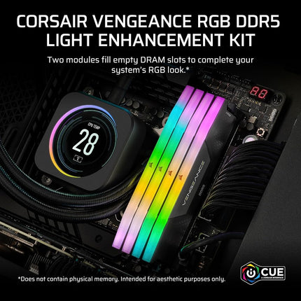 CORSAIR VENGEANCE RGB DDR5 Kit de mejora de luz (sin memoria física) - Negro