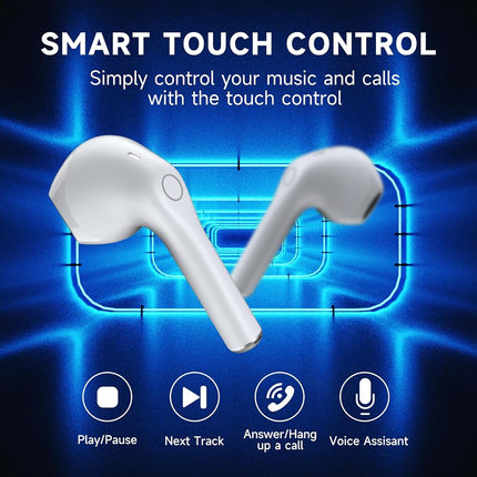 1 Hora Wireless Earbuds Bluetooth 5.3, Sports Headphones Deep Bass, in-Ear Earphones with Charging Case, Premium Sound Compatible for iPhone, Android Smartphone, Tablet, Laptop