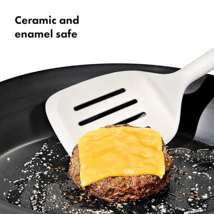 OXO Good Grips 4‑Piece Nylon Utensil Set, Oat, Cooking Utensil Set Designed to Protect Non-Stick Cookware