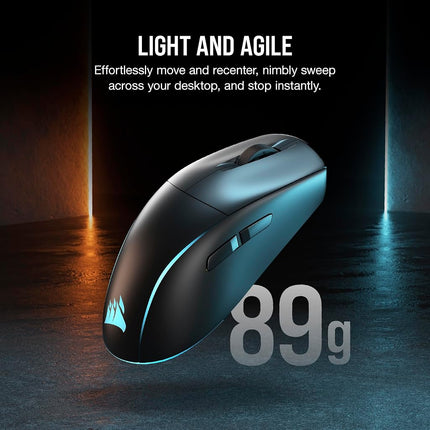 Corsair M75 Wireless RGB Lightweight FPS Gaming Mouse � 26,000 DPI � Swappable Side Buttons � iCUE Compatible � PC � Black