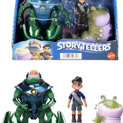 Mattel Disney and Pixar Elio Action Figure Storyteller 3 Pack, Elio, Ambassador Grigon and Glordon Characters, Posable Movie Toys at 4-in Scale
