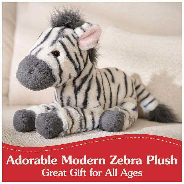 GUND Gemma Zebra Plush, Zebra Stuffed Animal for Ages 1 and Up, Gray/White, 12"
