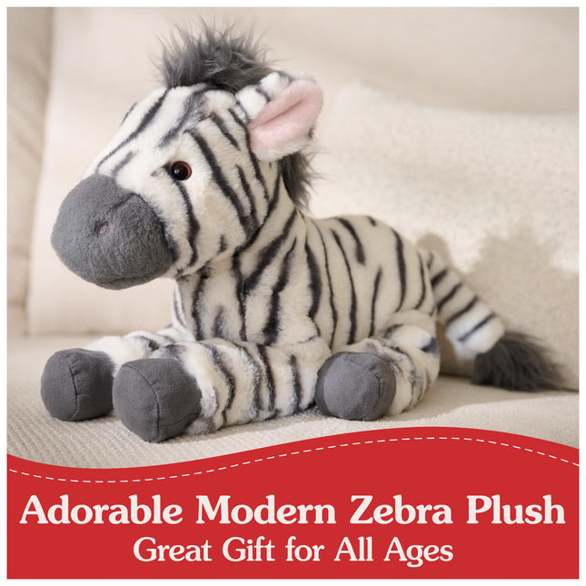 GUND Gemma Zebra Plush, Zebra Stuffed Animal for Ages 1 and Up, Gray/White, 12"
