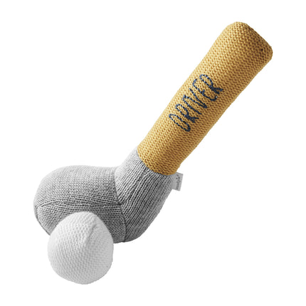 Mud Pie Children's Goft Knit Rattle, Yellow Driver