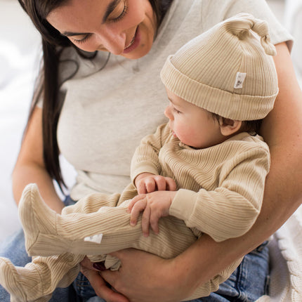 Burt's Bees Baby - Pelele de bebé para niños, enterizo 100% algodón orgánico, conjunto de ropa para recién nacidos y niños pequeños, acanalado con diseño de fósiles, de 6 a 9 meses