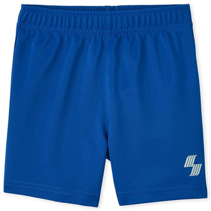 The Children's Place Short de sport pour bébé et tout-petit garçon, couleur bleu étanche, 18-24 mois