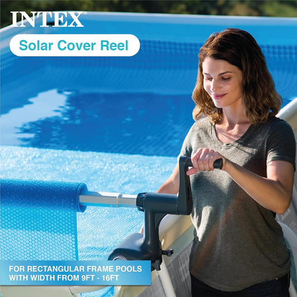 Intex 28051 Solar Cover Roller for Swimming Pools 274-488 cm Aluminium and PVC Grey