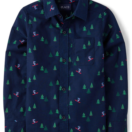 The Children's Place Boy's Long Sleeve Button Down