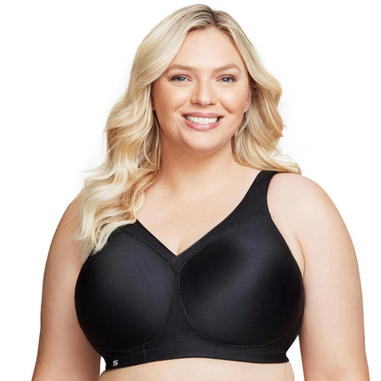 Glamorise MagicLift Seamless Sports Wirefree Bra 1006 (Women's & Women's Plus) Black