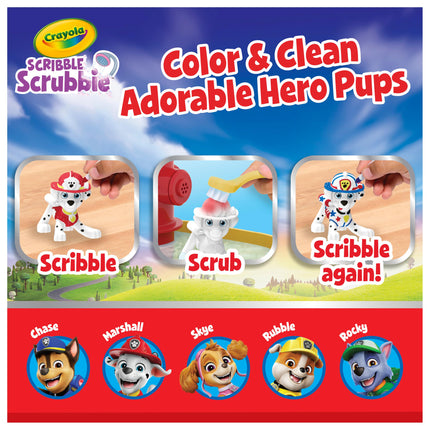 Crayola Scribble Scrubbie Pets Patrulla Canina, figuras de Patrulla Canina, juguete de Patrulla Canina para niños y niñas, regalo para niños, 3+ años
