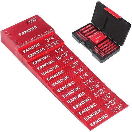 EANOSIC Setup Blocks Height Gauge Set, 15pcs Preci