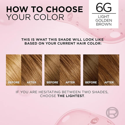 L'Oréal Paris Excellence Créme Permanent Hair Color, 6G Light Golden Brown
