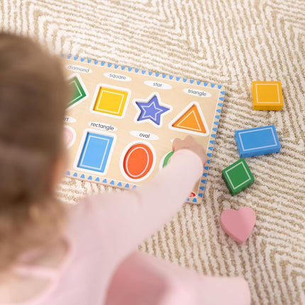 Melissa & Doug Shapes Chunky Puzzles, Multicolor,OSFA,3730
