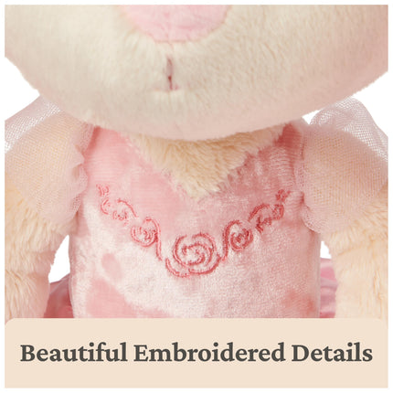 GUND Take-Along Friends Plush, Curtsy Ballerina Bunny, Bunny Stuffed Animal for Ages 0 and Up, Pink, 15"