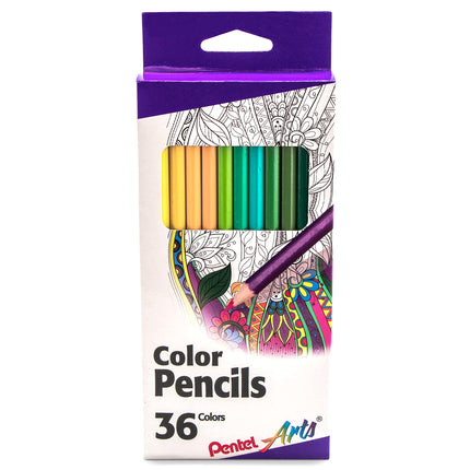 Pentel ARTS Pencils 36/P ASST, Assorted Colors, 36