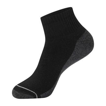 Hanes Men's Max Cushioned Double Tough Ankle Socks (6 Pairs), Black