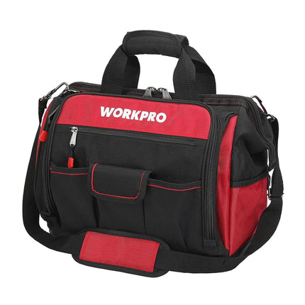 WORKPRO 16" Top Wide Mouth Tool Bag with Water Pro